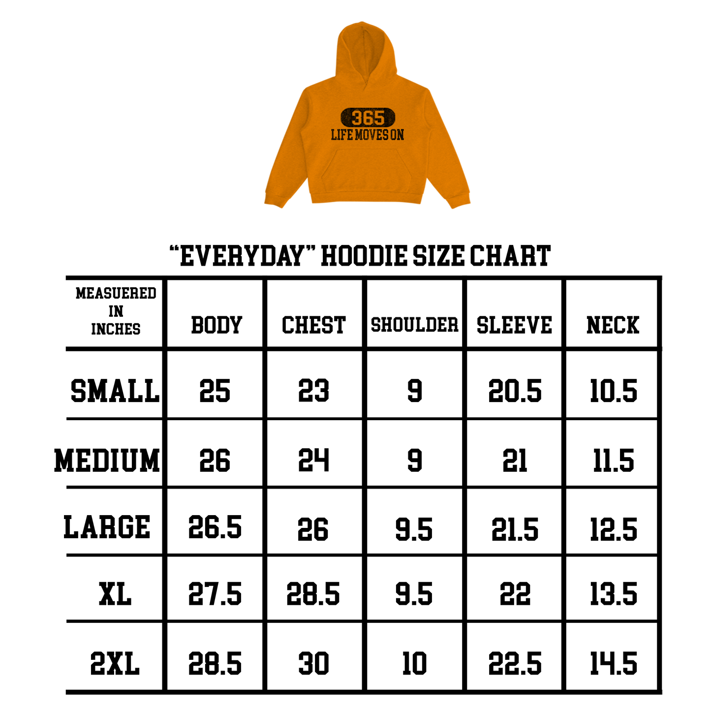 Orange "Everyday" Hoodie